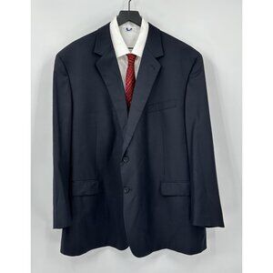PAUL BETENLEY 1981 jacket blazer sport coat 100% wool navy blue filarte 46L